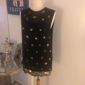 Shift dress with coin detail